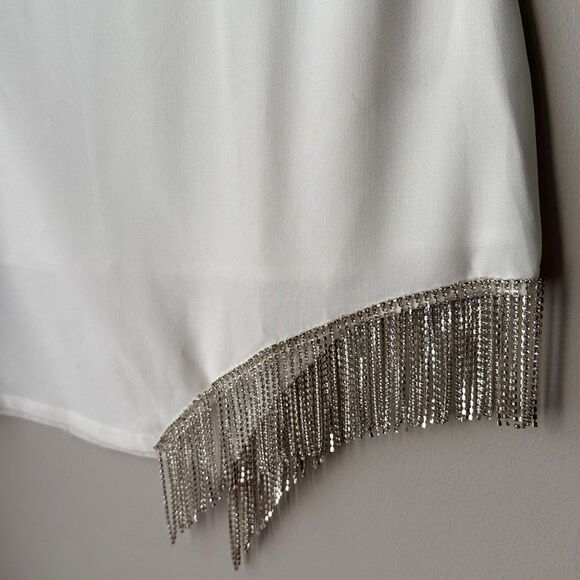 Blue Rain by Francesca’s White Rhinestone Mini Skirt - Picture 5 of 6